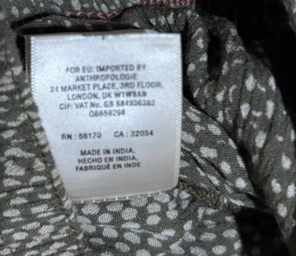 Anthropologie Hei Hei Womens Euro Summer Coastal Pants Size S Olive Beach
